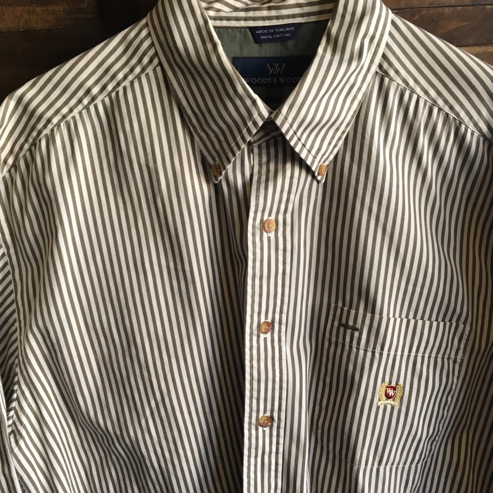 🍁Woods & woods long sleeve button down